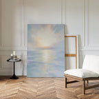 Whispers of the Tide Canvas Print – blue coastal canvas wall art print by Aspire Prints