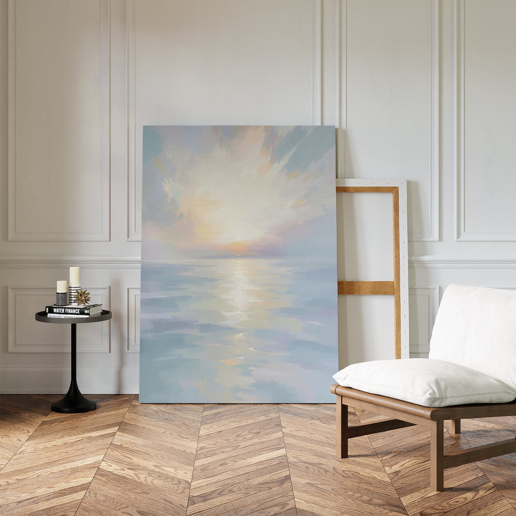 Whispers of the Tide Canvas Print – blue coastal canvas wall art print by Aspire Prints