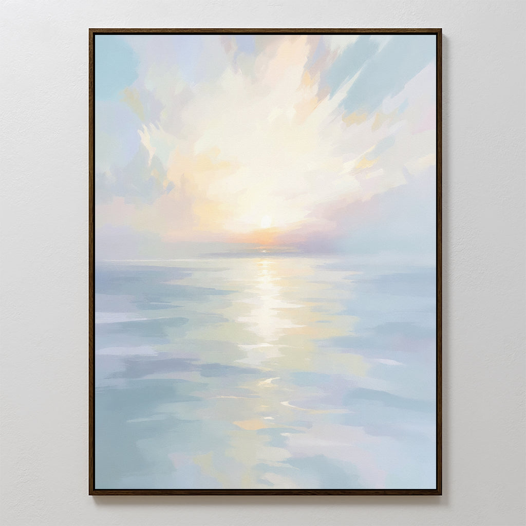 Whispers of the Tide Canvas Print – blue coastal canvas wall art print by Aspire Prints