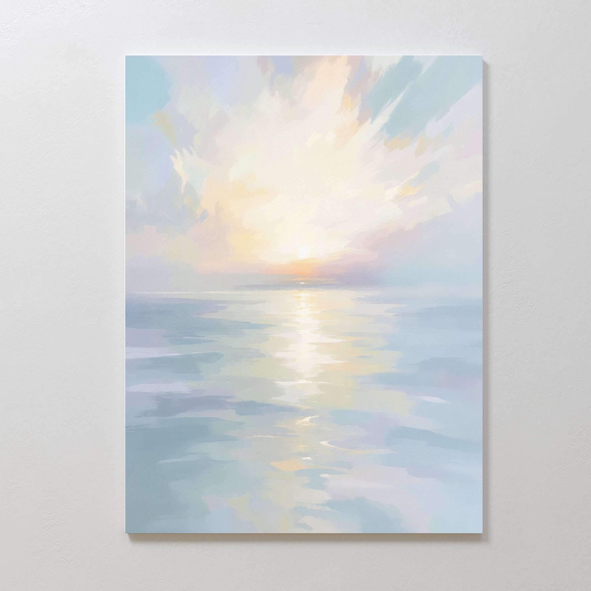 Whispers of the Tide Canvas Print – blue coastal canvas wall art print by Aspire Prints