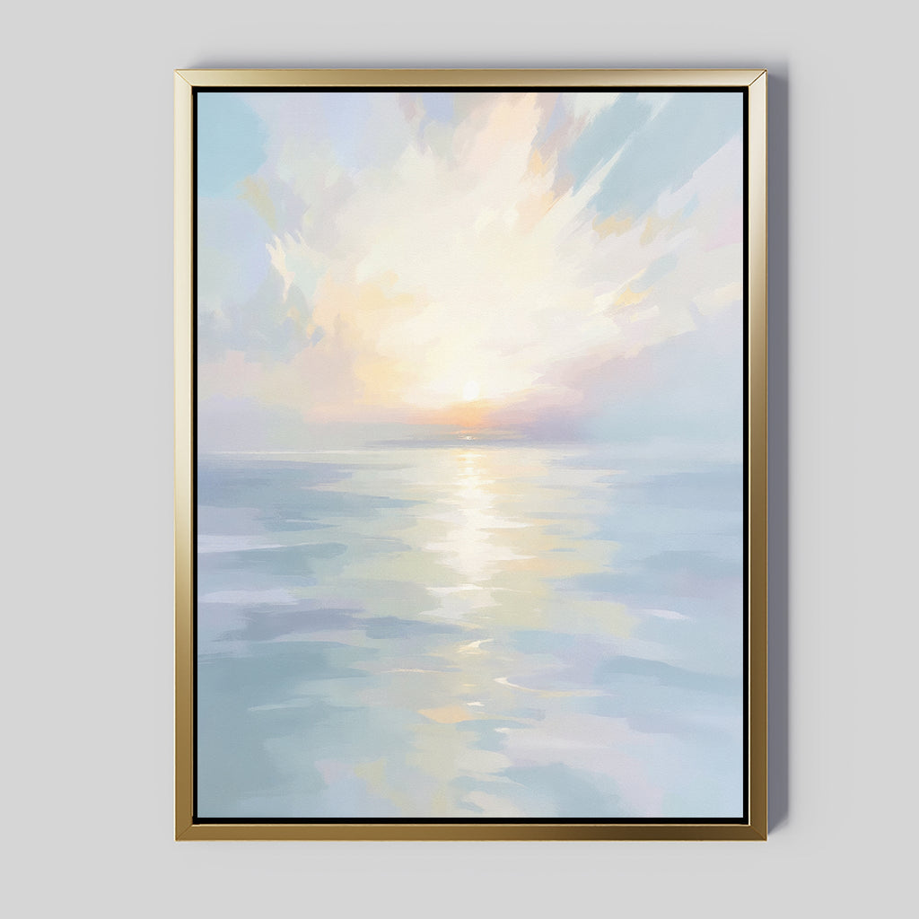 Whispers of the Tide Canvas Print – blue coastal canvas wall art print by Aspire Prints
