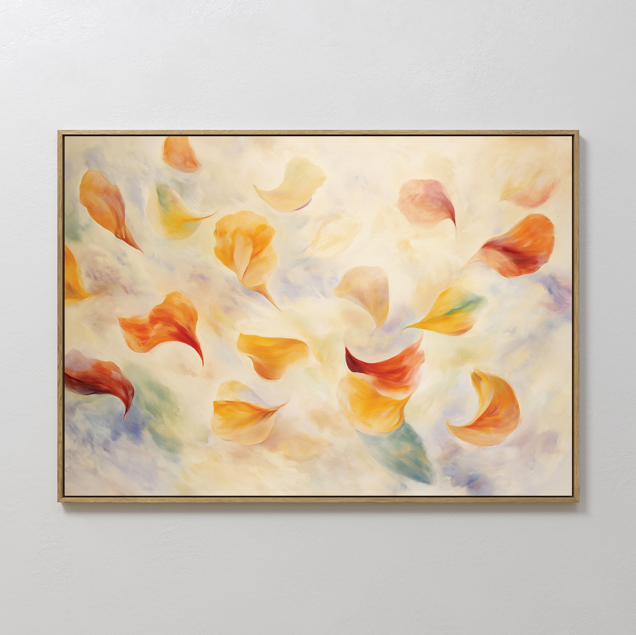 Whispers in Bloom – multicolour botanical canvas wall art print by Aspire Prints