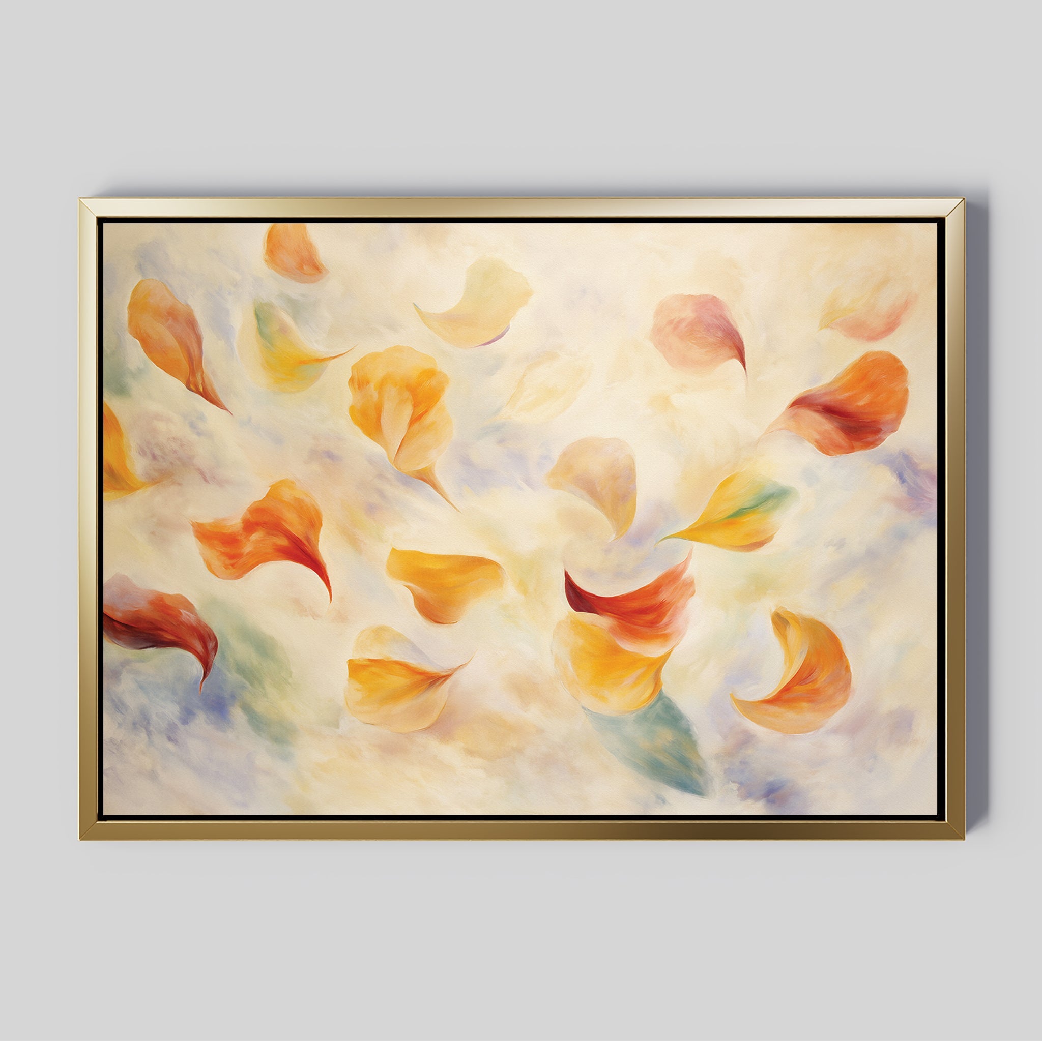 Whispers in Bloom – multicolour botanical canvas wall art print by Aspire Prints