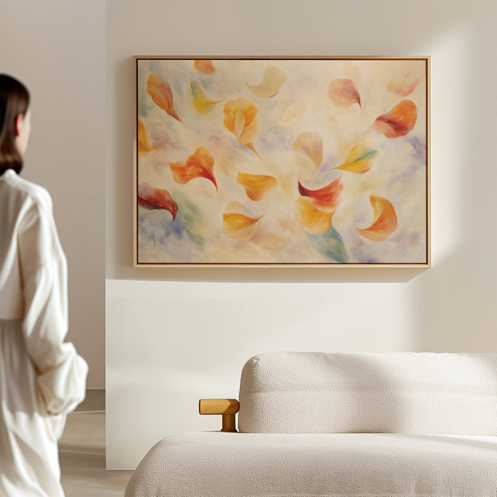 Whispers in Bloom – multicolour botanical canvas wall art print by Aspire Prints
