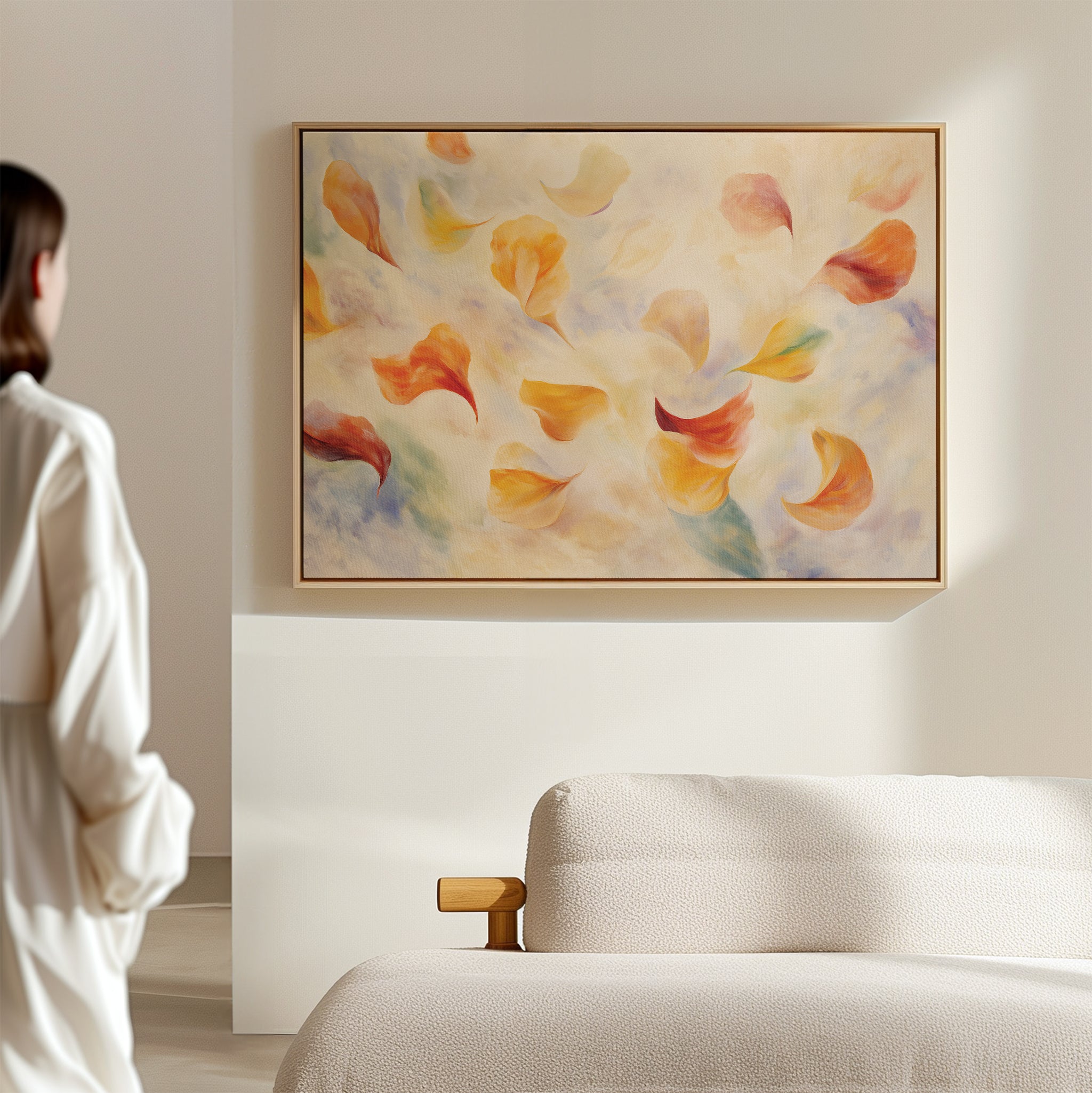 Whispers in Bloom – multicolour botanical canvas wall art print by Aspire Prints