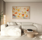 Whispers in Bloom – multicolour botanical canvas wall art print by Aspire Prints