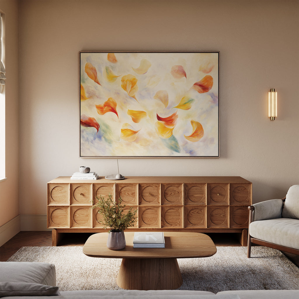 Whispers in Bloom – multicolour botanical canvas wall art print by Aspire Prints