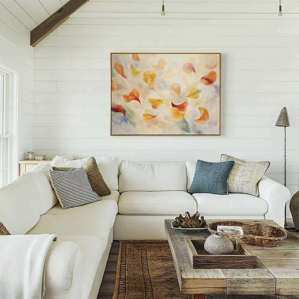 Whispers in Bloom – multicolour botanical canvas wall art print by Aspire Prints