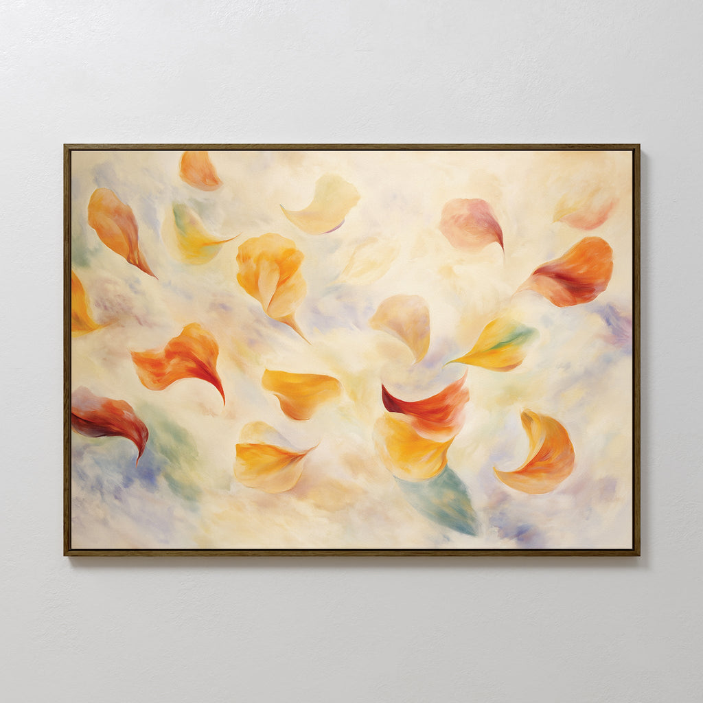 Whispers in Bloom – multicolour botanical canvas wall art print by Aspire Prints