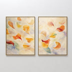 Whispers of Bloom – Set of 2 Canvas Prints set of 2 – multicolour botanical canvas wall art by Aspire Prints