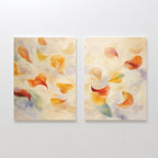 Whispers of Bloom – Set of 2 Canvas Prints set of 2 – multicolour botanical canvas wall art by Aspire Prints