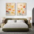 Whispers of Bloom – Set of 2 Canvas Prints set of 2 – multicolour botanical canvas wall art by Aspire Prints