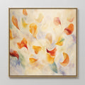 Whisper of Amber Bloom – multicolour botanical canvas wall art print by Aspire Prints