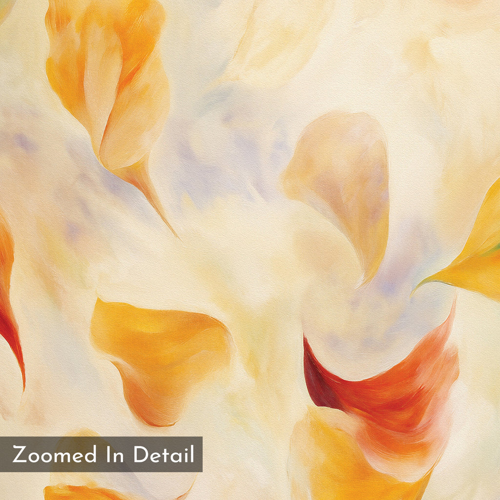 Whisper of Amber Bloom – multicolour botanical canvas wall art print by Aspire Prints