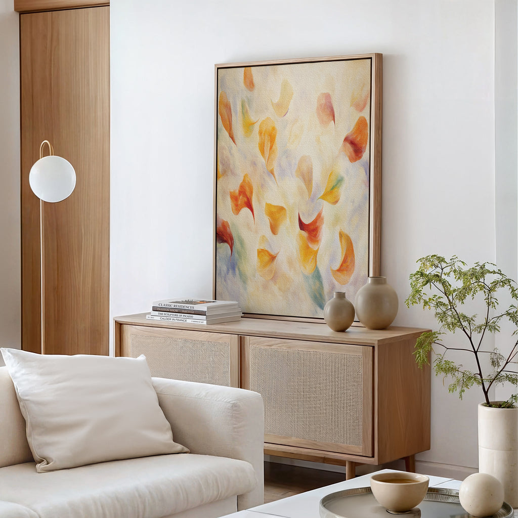 Whispers of Bloom – multicolour botanical canvas wall art print by Aspire Prints