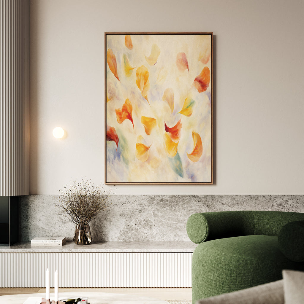 Whispers of Bloom – multicolour botanical canvas wall art print by Aspire Prints