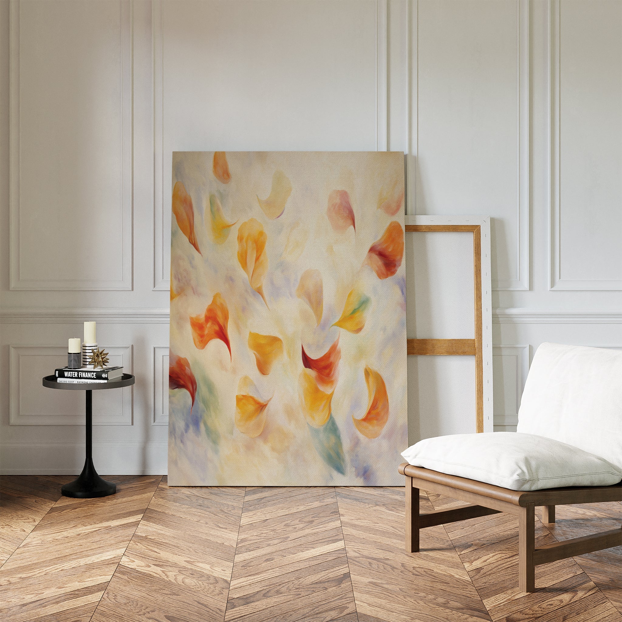 Whispers of Bloom – multicolour botanical canvas wall art print by Aspire Prints