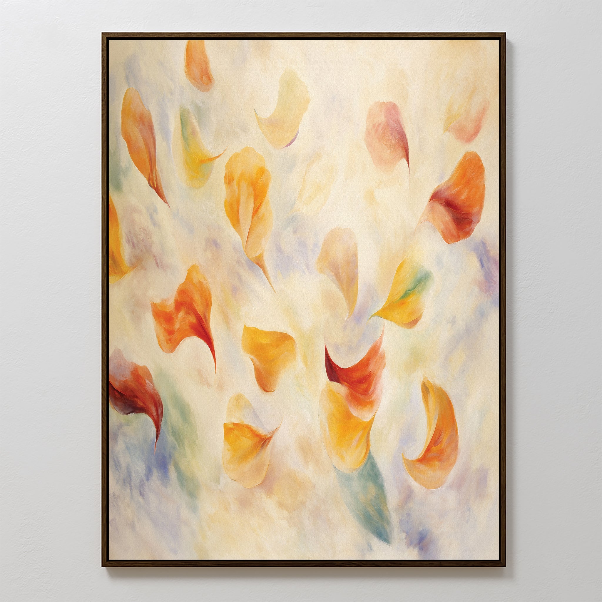 Whispers of Bloom – multicolour botanical canvas wall art print by Aspire Prints