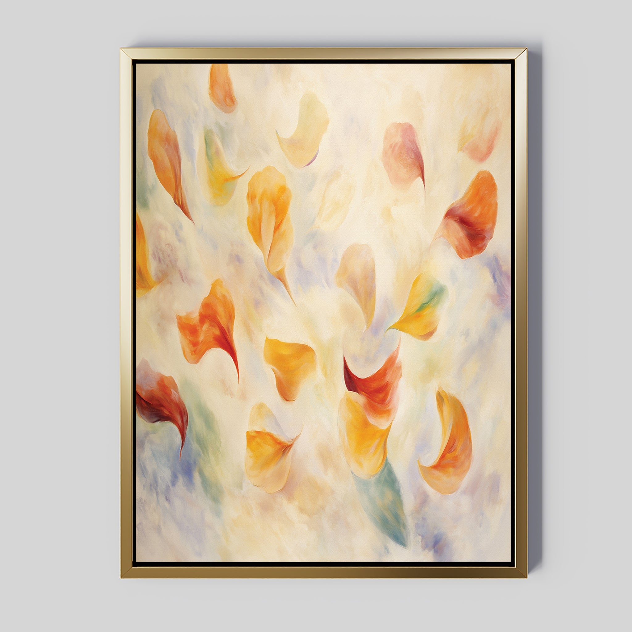 Whispers of Bloom – multicolour botanical canvas wall art print by Aspire Prints