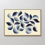 Indigo Whispers in Bloom – blue botanical canvas wall art print by Aspire Prints