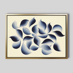 Indigo Whispers in Bloom – blue botanical canvas wall art print by Aspire Prints