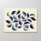 Indigo Whispers in Bloom – blue botanical canvas wall art print by Aspire Prints