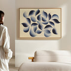 Indigo Whispers in Bloom – blue botanical canvas wall art print by Aspire Prints