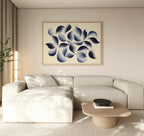 Indigo Whispers in Bloom – blue botanical canvas wall art print by Aspire Prints