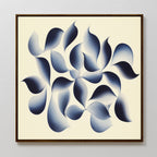 Indigo Whisper in Bloom – blue botanical canvas wall art print by Aspire Prints