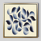 Indigo Whisper in Bloom – blue botanical canvas wall art print by Aspire Prints