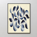 Indigo Whispers in the Quiet – blue botanical canvas wall art print by Aspire Prints