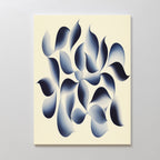 Indigo Whispers in the Quiet – blue botanical canvas wall art print by Aspire Prints