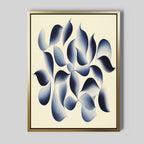 Indigo Whispers in the Quiet – blue botanical canvas wall art print by Aspire Prints
