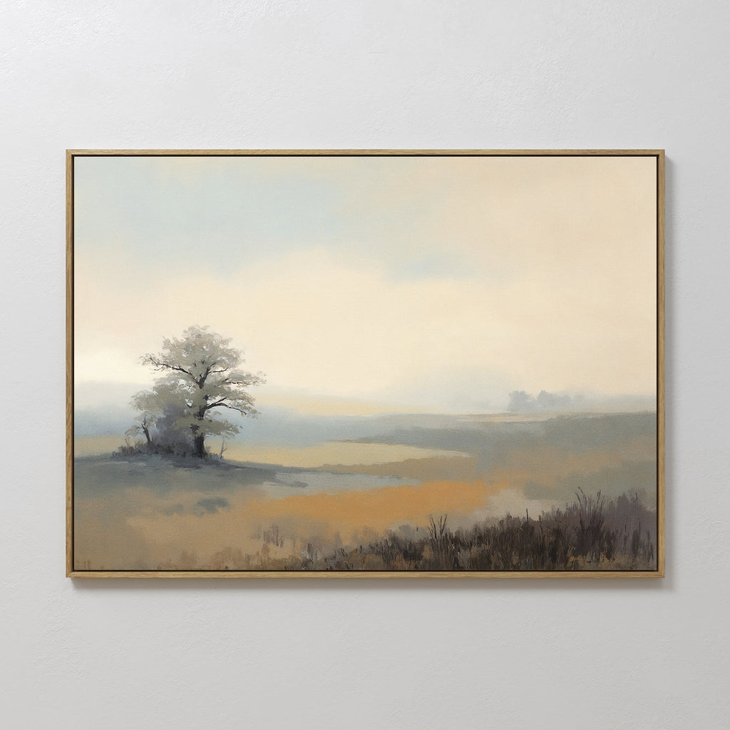 Whisper of the Lone Pine – green vintage canvas wall art print by Aspire Prints