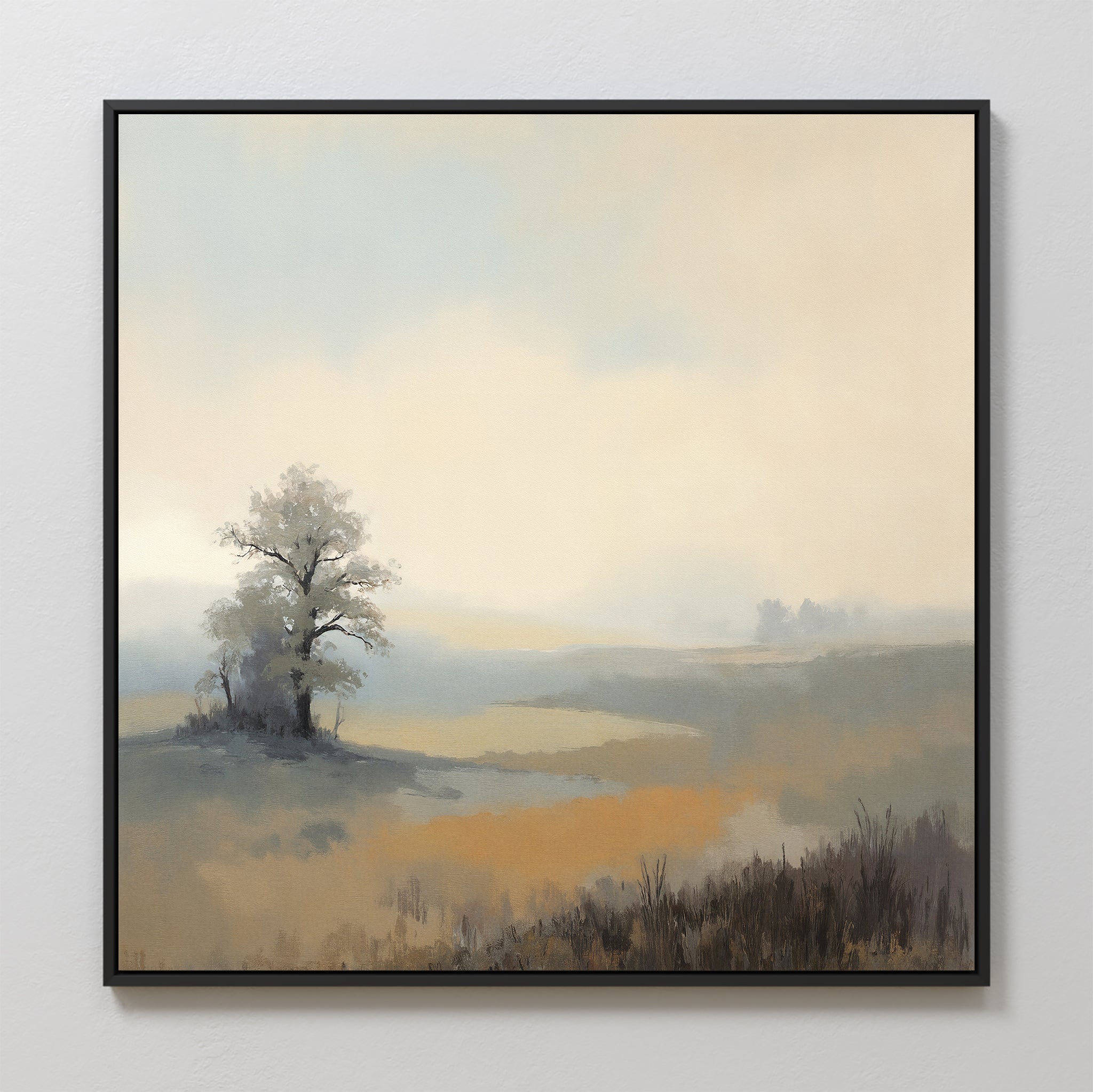 Whisper of the Lone Pine – green vintage canvas wall art print by Aspire Prints