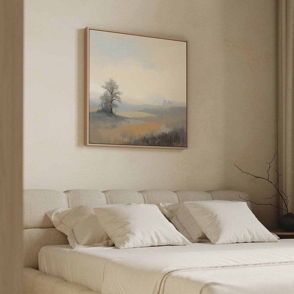 Whisper of the Lone Pine – green vintage canvas wall art print by Aspire Prints