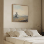 Whisper of the Lone Pine – green vintage canvas wall art print by Aspire Prints