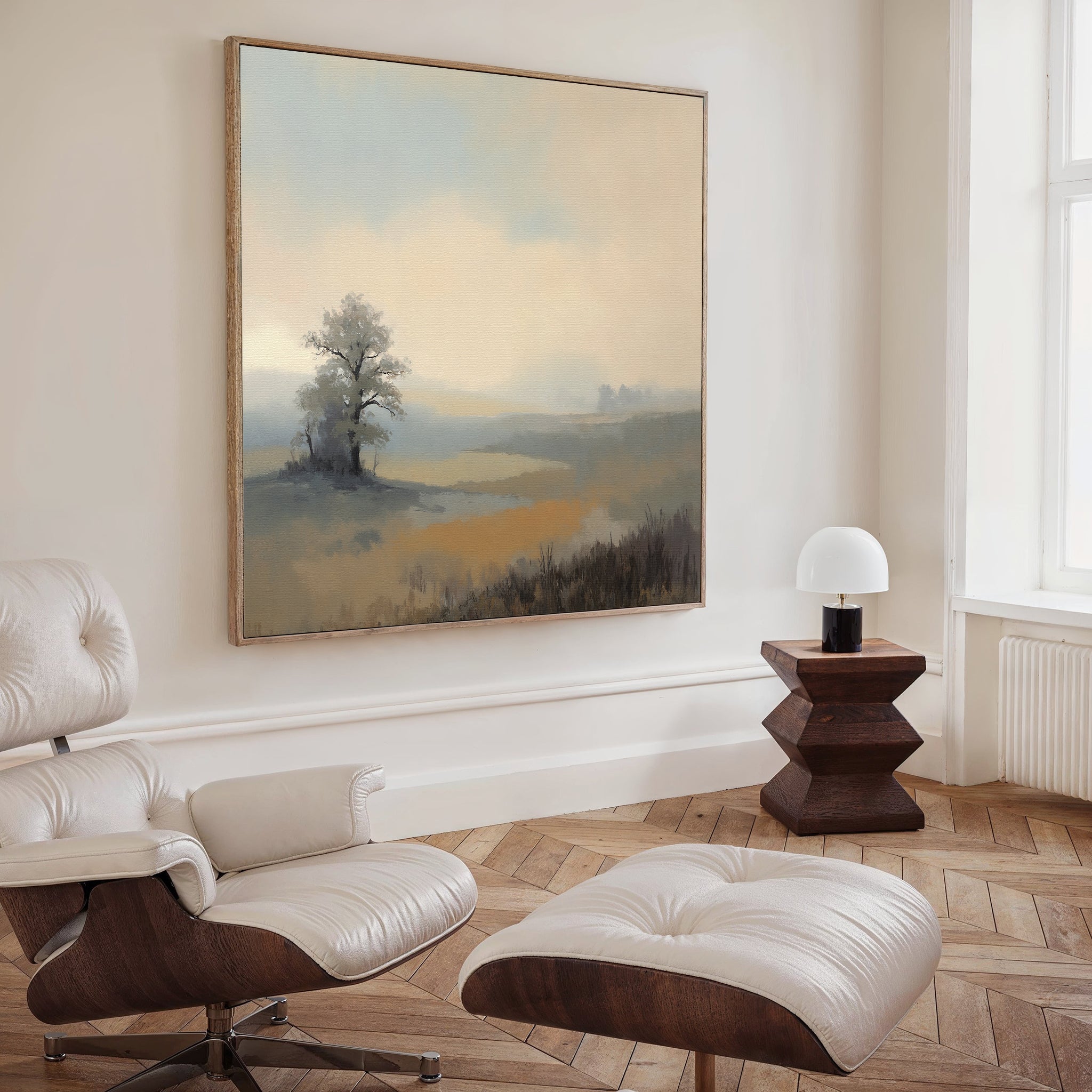 Whisper of the Lone Pine – green vintage canvas wall art print by Aspire Prints