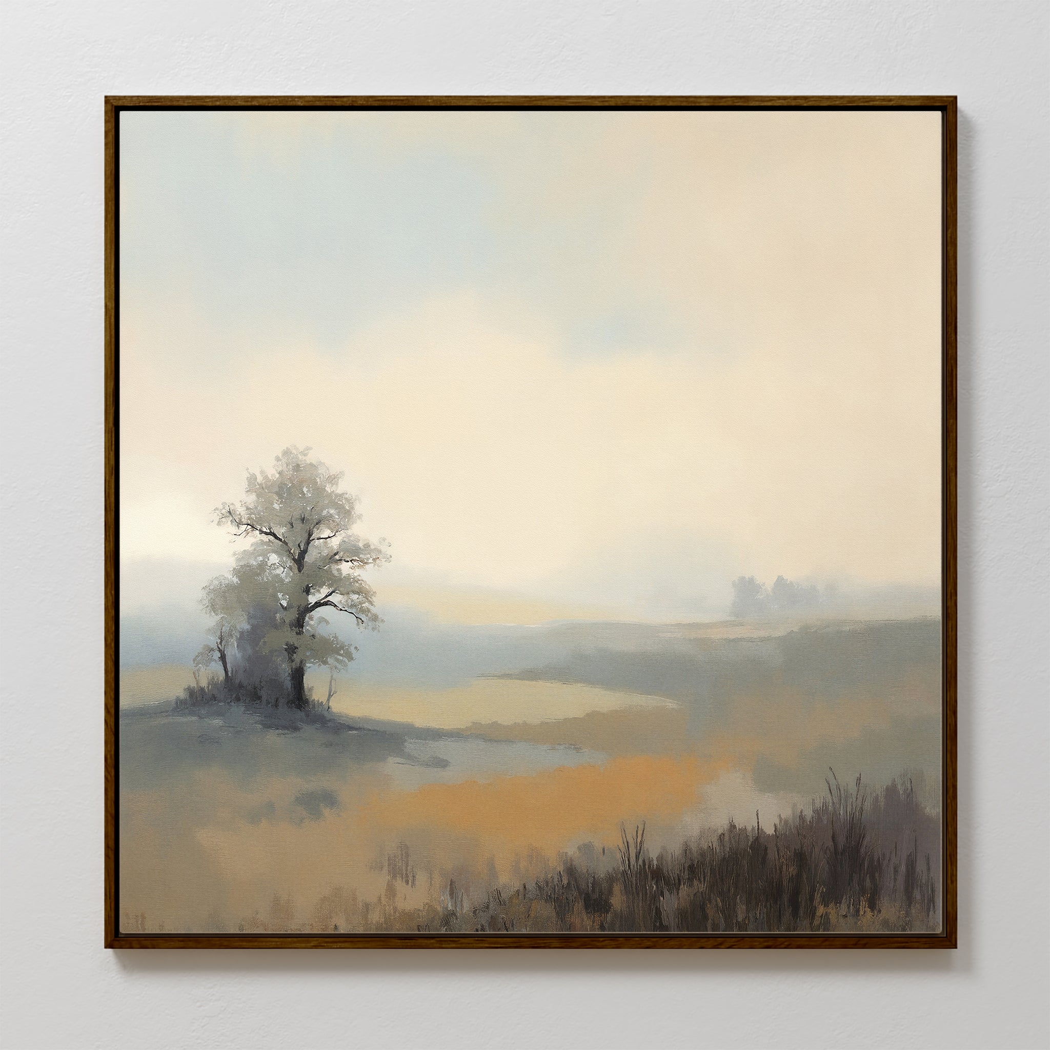 Whisper of the Lone Pine – green vintage canvas wall art print by Aspire Prints