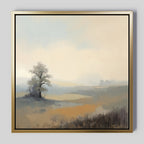 Whisper of the Lone Pine – green vintage canvas wall art print by Aspire Prints