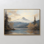 Whispers of the Alpine Mirror – blue vintage canvas wall art print by Aspire Prints