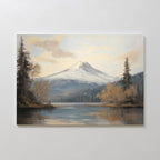 Whispers of the Alpine Mirror – blue vintage canvas wall art print by Aspire Prints