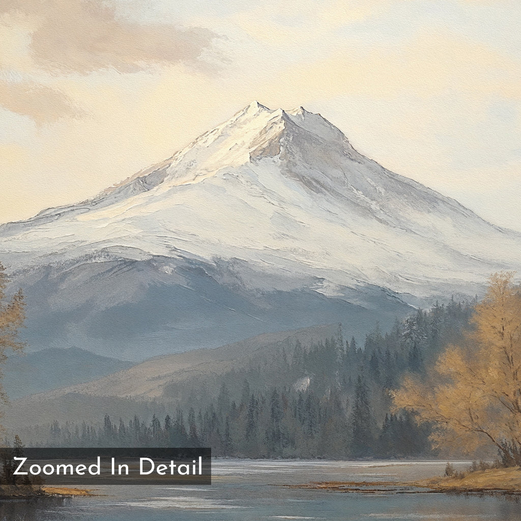Whispers of the Alpine Mirror – blue vintage canvas wall art print by Aspire Prints