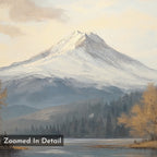 Whispers of the Alpine Mirror – blue vintage canvas wall art print by Aspire Prints