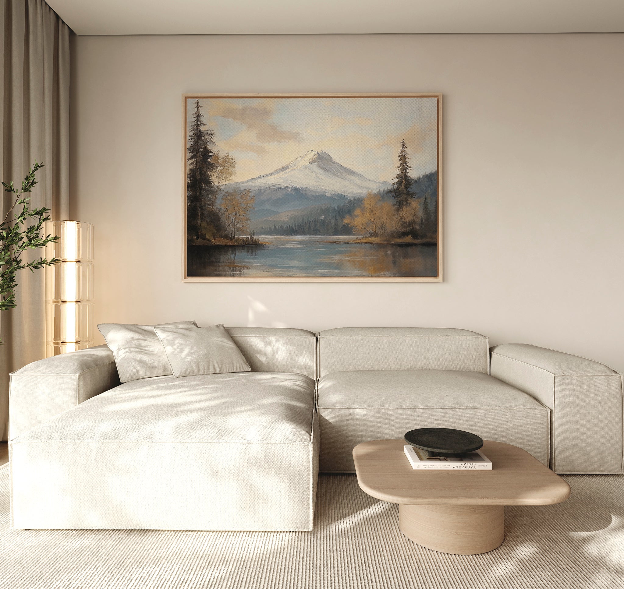 Whispers of the Alpine Mirror – blue vintage canvas wall art print by Aspire Prints