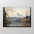 Whispers of the Alpine Mirror – blue vintage canvas wall art print by Aspire Prints