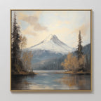 Stillwater Summit – blue vintage canvas wall art print by Aspire Prints