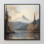 Stillwater Summit – blue vintage canvas wall art print by Aspire Prints