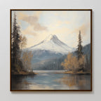 Stillwater Summit – blue vintage canvas wall art print by Aspire Prints