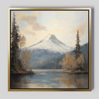 Stillwater Summit – blue vintage canvas wall art print by Aspire Prints